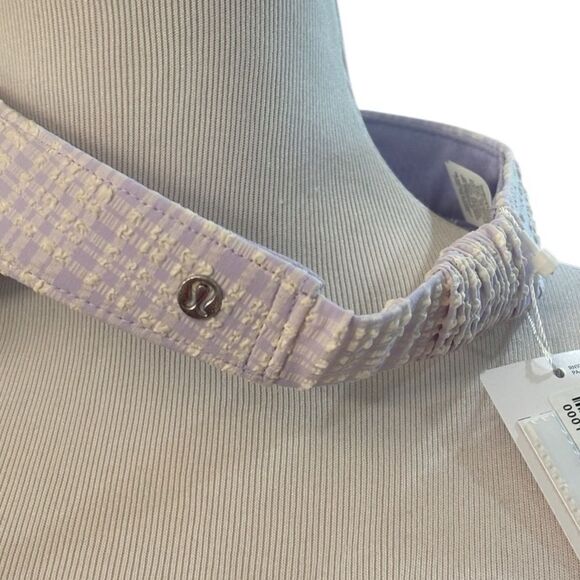 NWT Lululemon Seersucker Check Removable Sweatband Visor S/M Lavender Frost main image 6